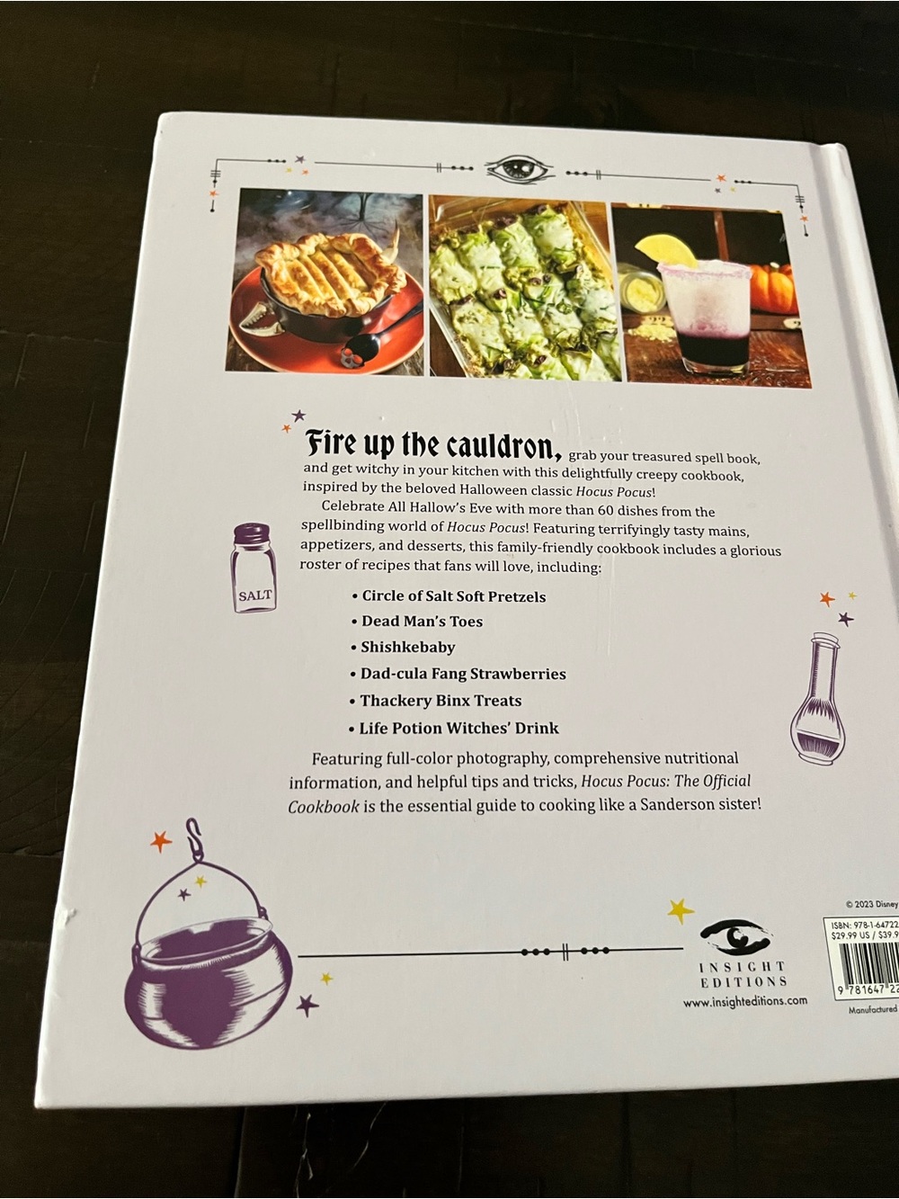 Disney Hocus Pocus Official Cookbook - Hardcover Sanderson Sisters Halloween - Picture 7 of 7